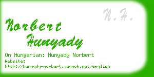 norbert hunyady business card